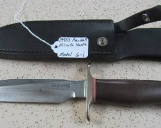 1970's Randall Knife w/Micarta Handle - Model 6 - 1