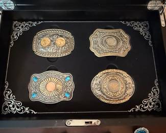 Vintage Commemorative and Decorative Belt Buckles Collection
