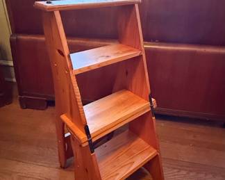 Vintage Convertible Library Step Chair