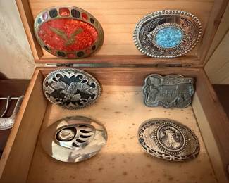 Vintage Commemorative and Decorative Belt Buckles Collection