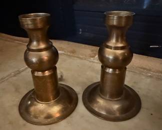 Vintage Solid Brass Candlestick Holders
