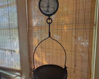 Vintage Hanging Post Office Scale "Property of P.O. Dept."