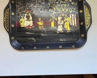 Vintage Elite Trays Chinoiserie Serving Tray Made in England