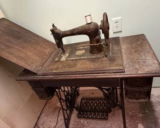 Singer Treadle Sewing Machine with Cabinet