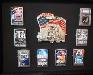 Vintage Zippo Lighter Collection - Trucking & Decorative Themes