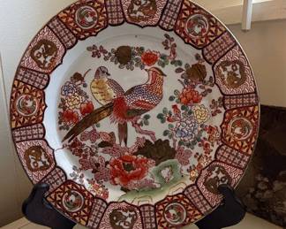 Vintage Arita Imari Peacock Decorative Plate
