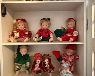 Vintage Christmas Porcelain Dolls
