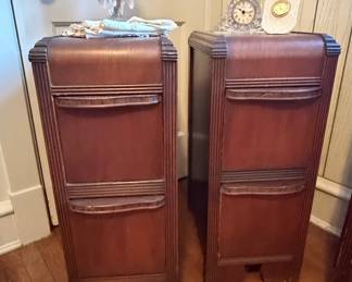 Pair of Kroehler Art Deco Waterfall Nightstands