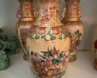 Vintage "Gold Satsuma" Style Japanese Vase