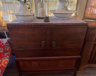 Vintage Walnut Bar Cabinet
