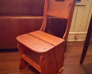 Vintage Convertible Library Step Chair