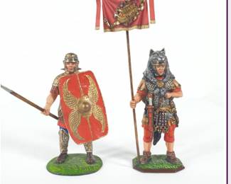 Russian Studio Roman Legionary With Scutum & Roman Vexillarius