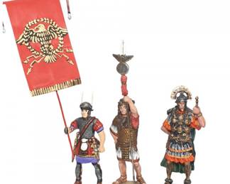 Russian Studio Roman Legionary With Scutum & Roman Vexillarius