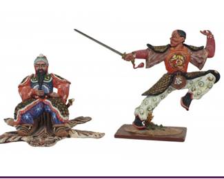 Two Russian Studio Chinese Warrior Figures