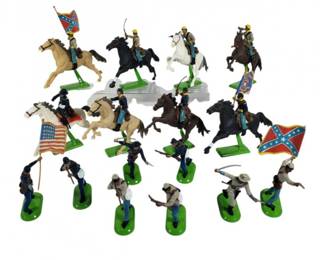 Britains Deetail 1971 Union & Confederate Mounted & Action Soldiers
