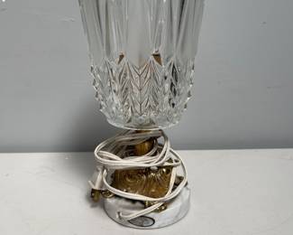 Lot 10110: Vintage Crystal Torchiere Accent Lamp