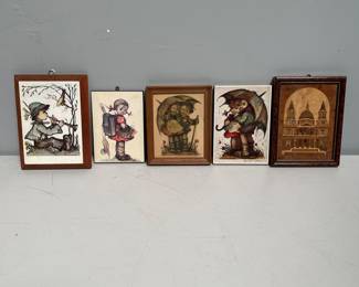Lot 10057: Hummel Art Plaques & St. Paul's Cathedral Picture, 5 Pcs