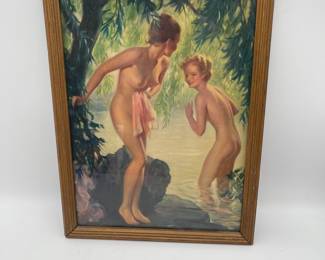 Lot 2703: Bradshaw Crandell "Water Nymphs" 1936 Iodent Print