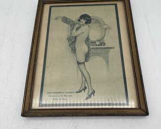Lot 2689: S. Meunier "The Dressing Jacket" Framed Pin-Up Print