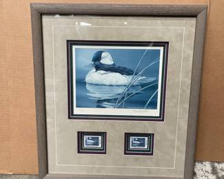 Lot 10206: Sherrie Russell Meline 1992 Arizona Duck Stamp Print & Stamps