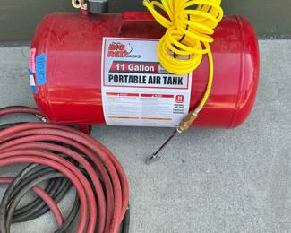 Lot 4010: Torin Big Red 11 Gallon Portable Air Tank w/ Hoses