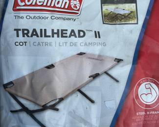 Lot 4043: Coleman Trailhead II Steel X-Frame Camping Cot in Bag