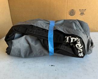 Lot 4012: Travelers Gray and Black Duffel Bag