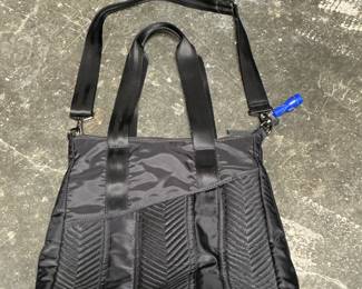 Lot 251: lucy Activewear Black Nylon Chevron Quilted Gym Tote Bag