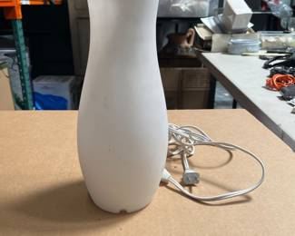 Lot 2513: IKEA Mylonit Mouth-Blown Frosted Glass Table Lamp