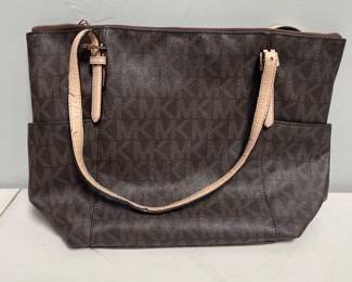 Lot 10007: Michael Kors Jet Set Signature Monogram Top-Zip Tote