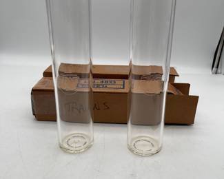 Lot 2782: Pair of Amway Water Treatment Demo Glass Cylinders