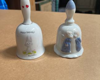 Lot 2510: Enesco Suzy's Zoo Birthday Bell & Angel Bell, Pair