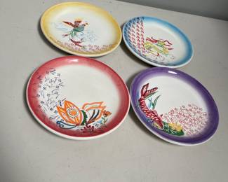 Lot 10033: The Cellar Macy's Asian Motif Salad Plates, Set of 4
