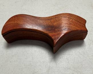 Lot 4097: Hawaiian Hand Carved Koa Wood Freeform Lidded Box