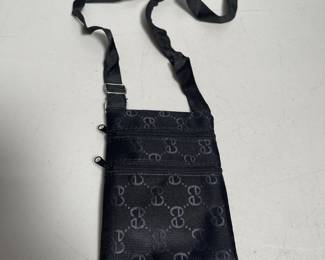 Lot 10017: Unmarked Monogram Crossbody Passport Bag