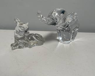 Lot 10084: Princess House Felicia Fawn & Ellie Elephant Pair