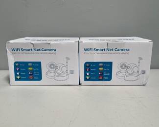 Lot 10025: Pair of WiFi Smart Net Security Cameras
