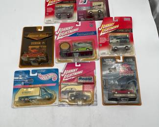 Lot 2684: Lot of 8 Carded Diecast Cars Johnny Lightning Hot Wheels