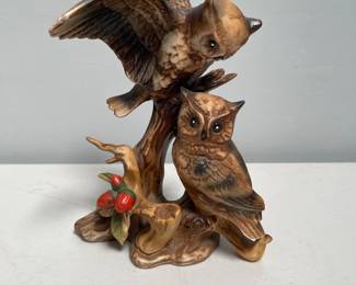 Lot 10080: Great Horned Owl Figurine, Homco-Style, 1970s