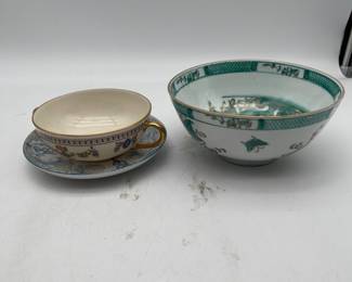 Lot 2741: Lenox Colonial Cup, Russian Saucer & Hong Kong Bowl