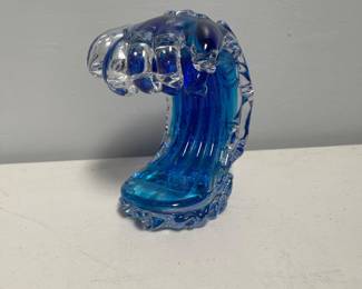 Lot 10135: Dynasty Gallery Handmade Art Glass Ocean Wave Sculpture