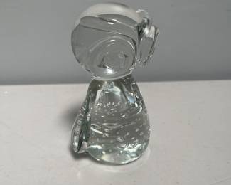 Lot 10126: Art Glass Owl Paperweight, Unmarked