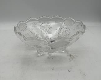 Lot 2680: Mikasa "Snowflake Frost" Footed Crystal Bowl, Germany