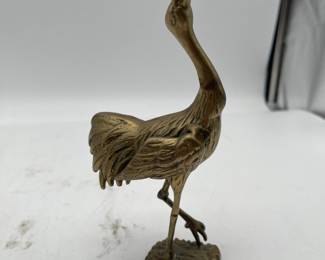 Lot 2711: Andrea by Sadek Brass Crane Figurine, Made in Taiwan