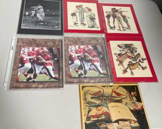 Lot 10062: Sports Print Lot: Donruss Studio 8x10s & Rockwell Repros