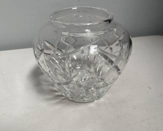 Lot 10108: Lead Crystal Rose Bowl, Unmarked