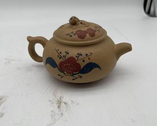 Lot 2696: Chinese Yixing Zisha Teapot, Plum Blossom & Turtle Lid