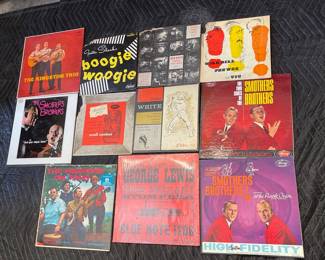 Lot 9002: Lot of 23 Folk & Trad Jazz LPs Blue Note Smothers Brothers