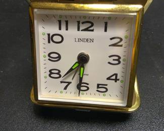 Lot 239: Linden Wind-Up Folding Travel Alarm Clock