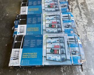 Lot 1605: 6 Whalen 5-Shelf Steel Storage Racks, 650 lb Per Shelf